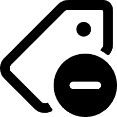 Tags Minus Alternate Icon from Ultimate Bold Set