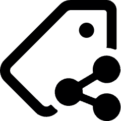 Tags Share Alternate Icon from Ultimate Bold Set