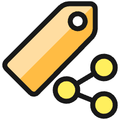 Tags Share Icon from Ultimate Colors Set