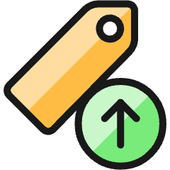 Tags Upload Icon from Ultimate Colors Set