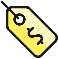 Tag Dollar 1 Icon from Ultimate Colors Set
