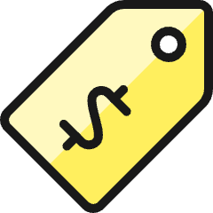 Tag Dollar Icon from Ultimate Colors Set