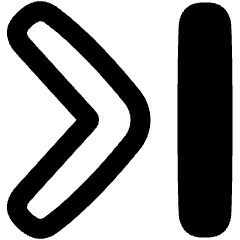 Arrow Chevron Last Page Icon from Plump Remix Set