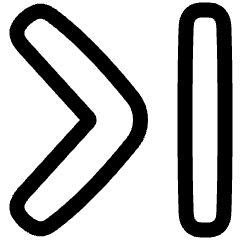 Arrow Chevron Last Page Icon from Plump Line Set