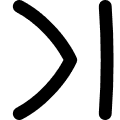 Arrow Chevron Last Page Icon from Flex Solid Set