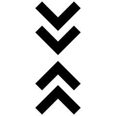 Arrows Chevrons Unfold Less Double Icon from Sharp Line Set