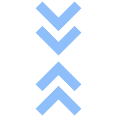 Arrows Chevrons Unfold Less Double Icon from Sharp Flat Set