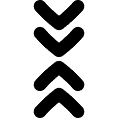 Arrows Chevrons Unfold Less Double Icon from Flex Solid Set