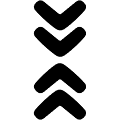 Arrows Chevrons Unfold Less Double Icon from Plump Solid Set