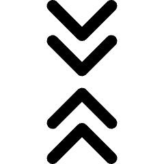 Arrows Chevrons Unfold Less Double Icon from Core Line Set