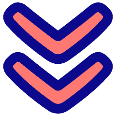 Double Tailless Line Arrow Down Icon from Plump Pop Set