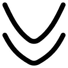 Double Tailless Line Arrow Down Icon from Flex Line Set