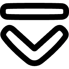 Tailless Line Arrow Down 2 Icon from Plump Remix Set