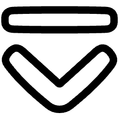 Tailless Line Arrow Down 2 Icon from Plump Line Set
