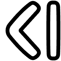 Tailless Line Arrow Left 2 Icon from Plump Line Set