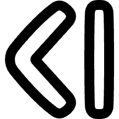 Tailless Line Arrow Left 2 Icon from Plump Remix Set