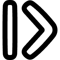 Tailless Line Arrow Right 2 Icon from Plump Remix Set