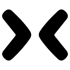 Tailless Line Arrow Shrink Horizontal 1 Icon from Plump Solid Set