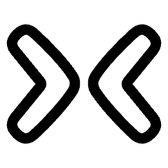 Tailless Line Arrow Shrink Horizontal 1 Icon from Plump Line Set