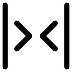 Tailless Line Arrow Shrink Horizontal 2 Icon from Core Line Set