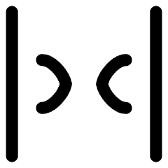 Tailless Line Arrow Shrink Horizontal 2 Icon from Flex Line Set