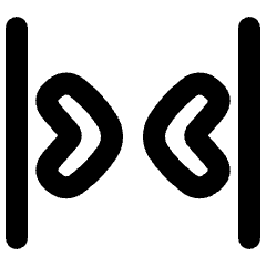 Tailless Line Arrow Shrink Horizontal 2 Icon from Plump Remix Set