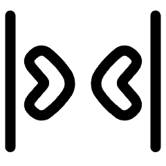 Tailless Line Arrow Shrink Horizontal 2 Icon from Plump Line Set