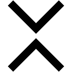 Tailless Line Arrow Shrink Vertical Icon from Sharp Remix Set