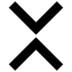 Tailless Line Arrow Shrink Vertical Icon from Sharp Solid Set