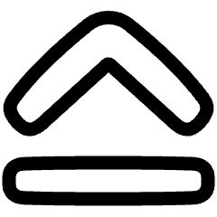 Tailless Line Arrow Up 2 Icon from Plump Line Set