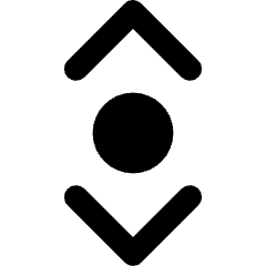 Tailless Line Arrow Vertical Scroll Icon from Core Remix Set