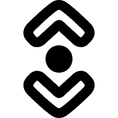 Tailless Line Arrow Vertical Scroll Icon from Plump Remix Set