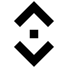Tailless Line Arrow Vertical Scroll Icon from Sharp Solid Set