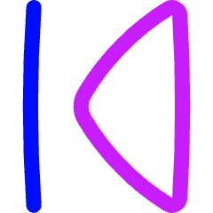 Arrow Caret First Page Icon from Flex Neon Set