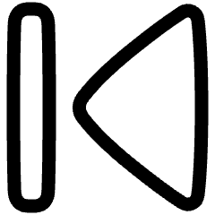 Arrow Caret First Page Icon from Plump Line Set