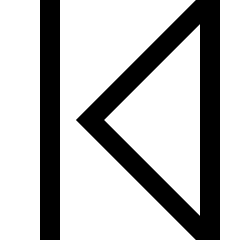Arrow Caret First Page Icon from Sharp Line Set