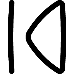 Arrow Caret First Page Icon from Flex Line Set