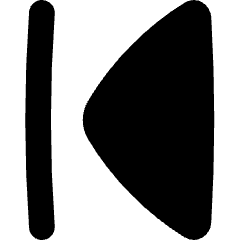 Arrow Caret First Page Icon from Flex Solid Set