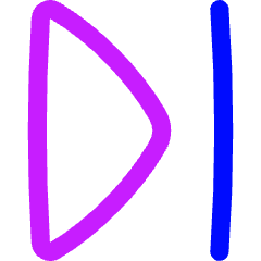 Arrow Caret Last Page Icon from Flex Neon Set