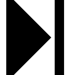 Arrow Caret Last Page Icon from Sharp Solid Set