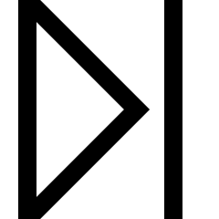Arrow Caret Last Page Icon from Sharp Line Set