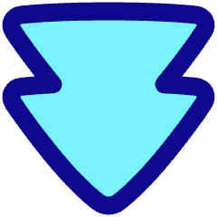 Double Tailless Triangle Arrow Down Icon from Plump Pop Set