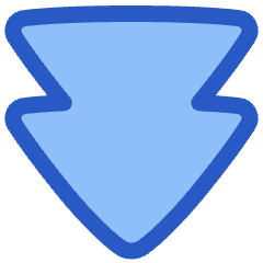 Double Tailless Triangle Arrow Down Icon from Plump Duo Set