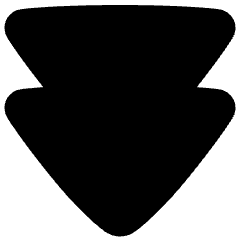 Double Tailless Triangle Arrow Down Icon from Plump Solid Set