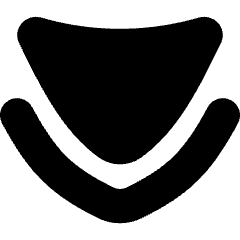 Double Tailless Triangle Arrow Down Icon from Flex Solid Set