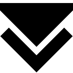 Double Tailless Triangle Arrow Down Icon from Sharp Solid Set