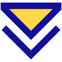 Double Tailless Triangle Arrow Down Icon from Sharp Pop Set