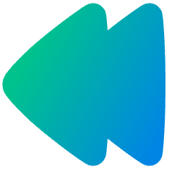 Double Tailless Triangle Arrow Left Icon from Plump Gradient Set
