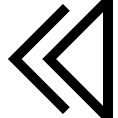 Double Tailless Triangle Arrow Left Icon from Sharp Line Set