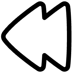 Double Tailless Triangle Arrow Left Icon from Plump Line Set
